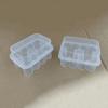3ml 2Slot Peptide Vial Case Storage Transparent Microtube Box Stackable Refrigerator Freezer Box Clear Peptide Organizer