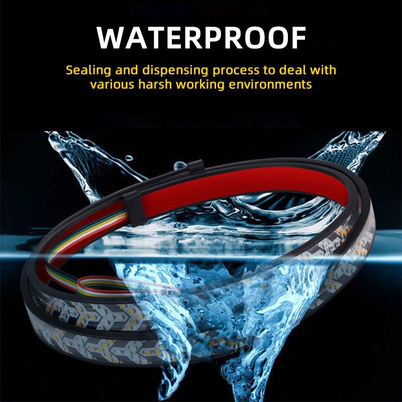 12V Car Brake Turn Light Signal Flexible RV SUV LED Strip Rear Tail  Reverse Flowing Dynamic Warning for Pickup Trunk Cargo Jeep