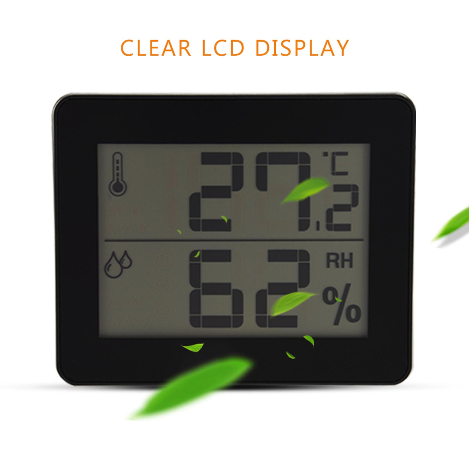 

Indoor Room Digital Temperture Thermometer Humidity Humidometer Hygrothermograph (Black) чёрный