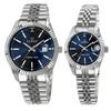 Taendi Metal Wristwatch (Austrian Stone Insert) T-3921 Dark Blue Men'S & Women'S Set