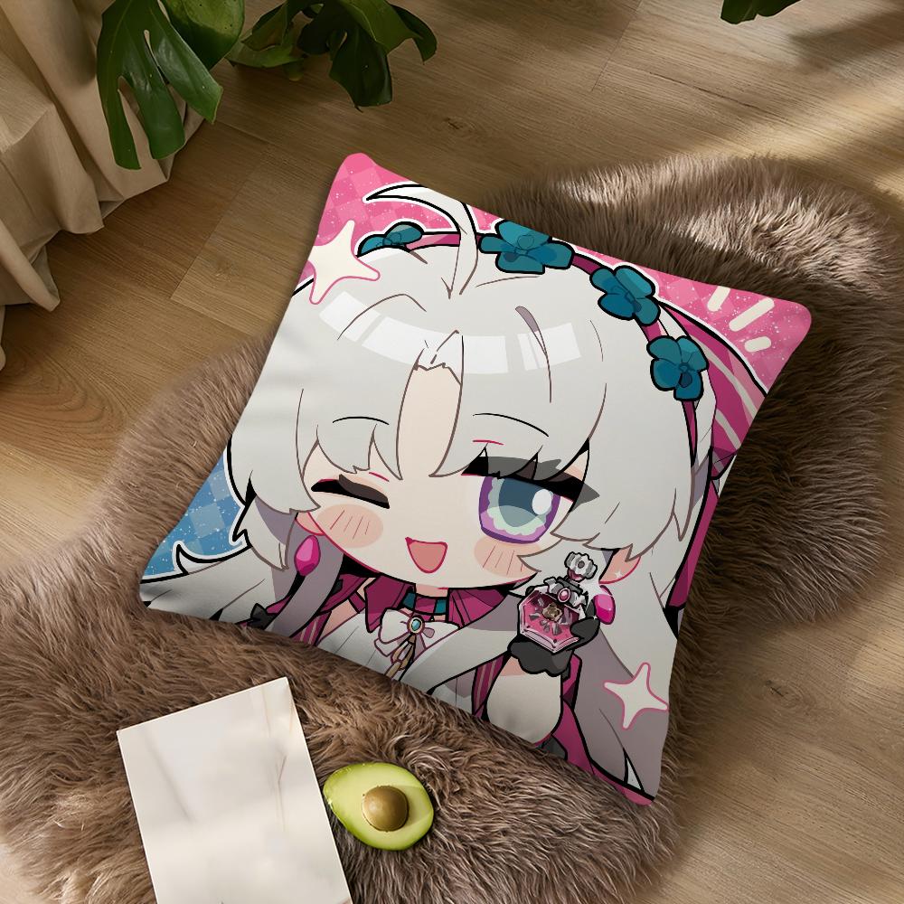 

Мила Q-версія Wuthering Waves Rinascita Фобі Зані подушка Для спальні Автомобіля Кафе М яка та для вітальні Наволочка для подушки дивана 30cmx30cm