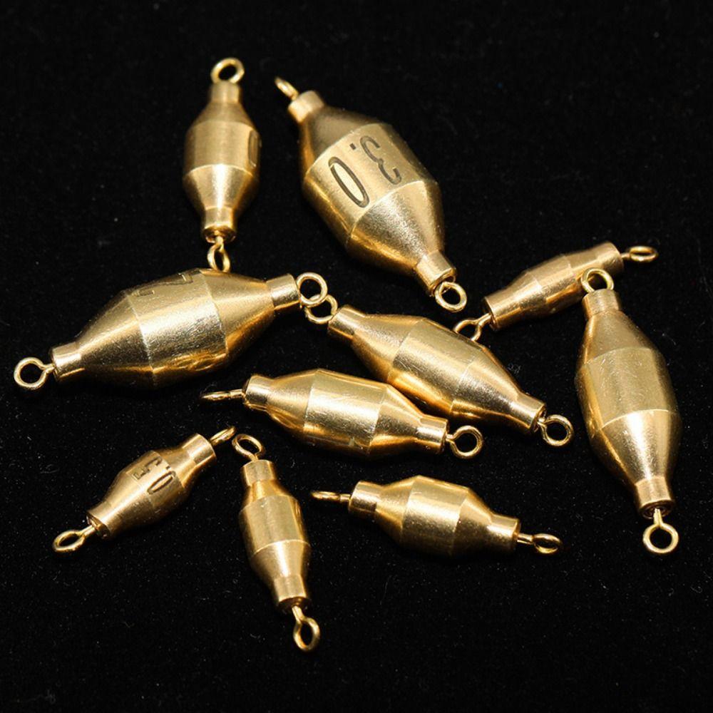 

10pcs Copper Weight Drop Shot Fishing Sinker Two Swivels Fishing Shot Weight Carp Fishing Tools 10pcs