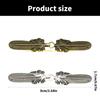 92MF Feathered Alloy Cardigan Button Antique Sweater Button Pin Sweater Shawl Fasteners Button for Cardigan Shawl Decoration