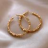 Gold Broken Silver Circle Light Luxury High-end Stud Earrings