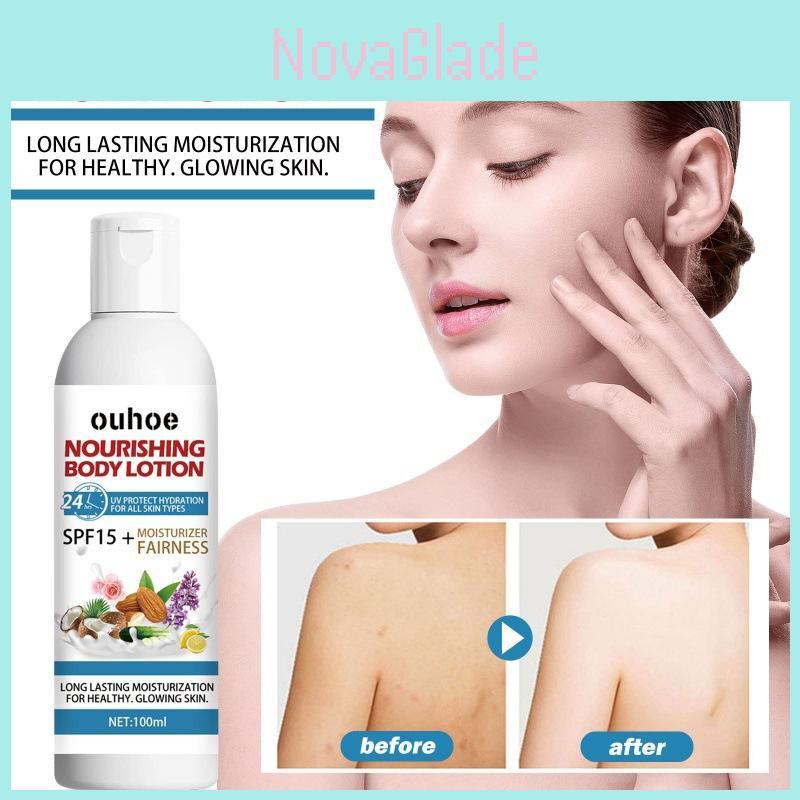 Ouhoe Brightening Moisturizing Lotion Hydrating Body Cream For Radiant Skin 100ml