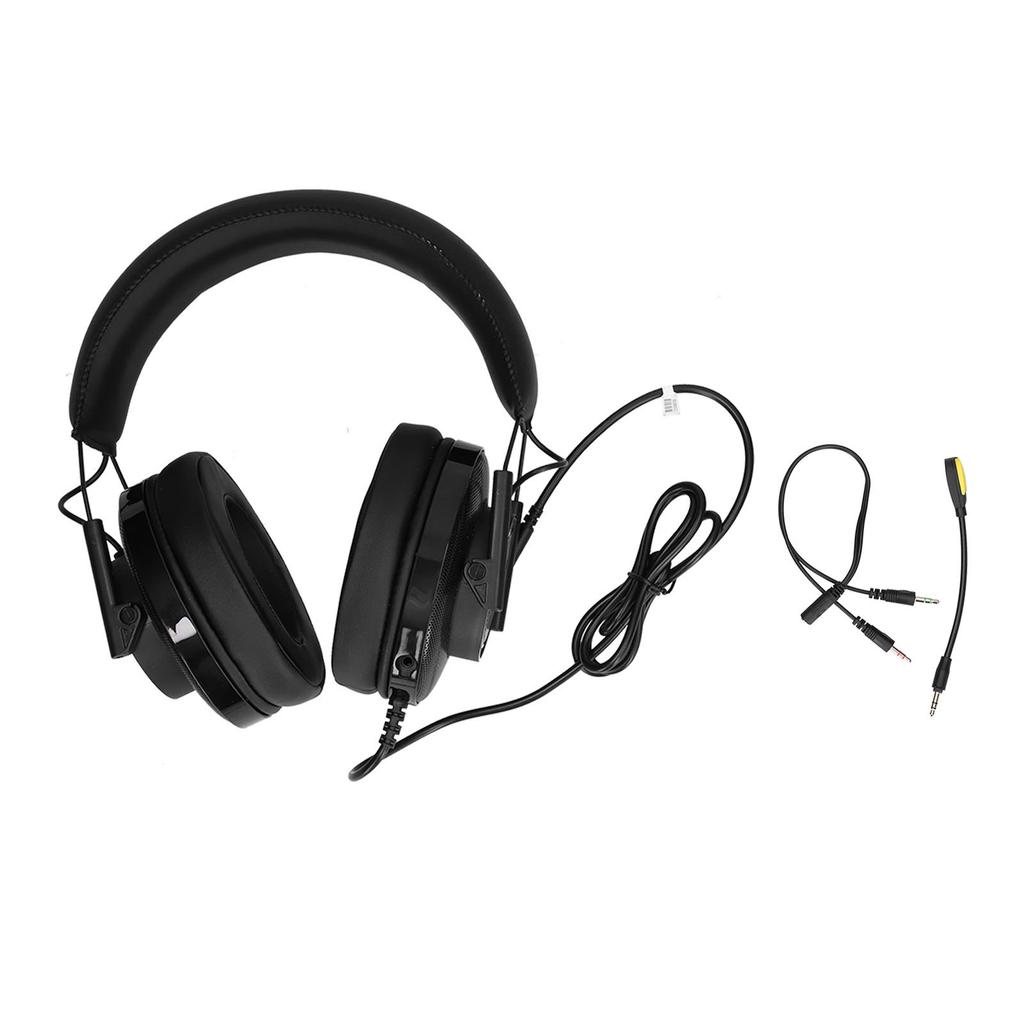 Wired Headphones HIFI Sound Quality Pluggable Microphone Fully Wrapped Earmuffs Gaming Headphones