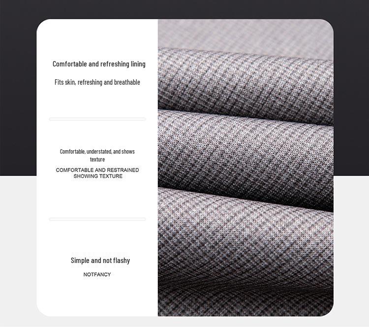 2026 Spring/Autumn Men's Business Casual Wool Lapel Jacket for Middle-aged & Elderly