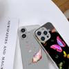 N142 Butterfly Phone Case for iPhone 16 15 11 Pro Max Samsung S24 S23 Ultra A54 A35 A52 Xiaomi Redmi Note 13 12 Pro Plated Frame Tempered Glass Cover