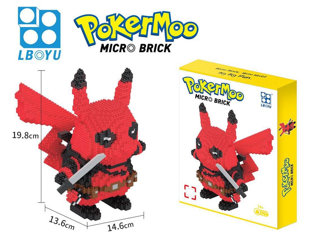 Pokemon Micro Building Block Pikachu Psyduck Gyarados Charizard Squirtle Model Diamond Brick Figure Model Toys for Birthday Gift