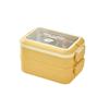 Cute Double-layer Lunch Box Stainless Steel Thermal Insulation Lunch Box with Handle Sealed Leak Proof Outdoor Picnic Bento Box