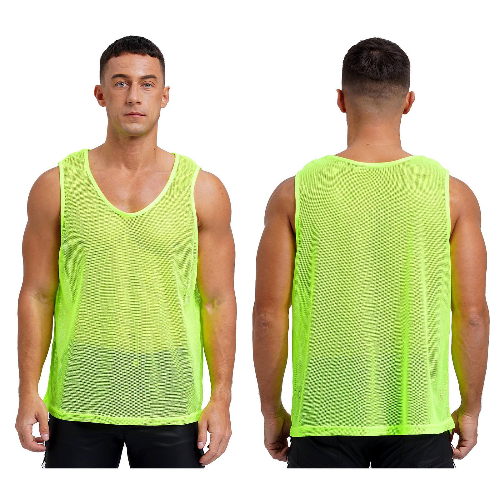 

Men s Hollow Out Mesh Training Vest Team Sportswear Round Neck Sleeveless Muscle Tank Top Clubwear Beachwear