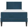 Bed Frame with Mattress and Headboard Blue 80 x 200 cm Velvet