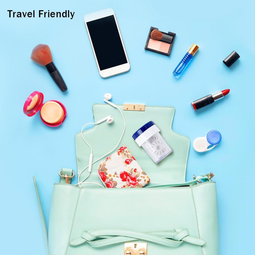 Contact Lens Cleaner Case Compact Plastic Container Storage Holder Transparent Travel Eyes Travel Kit For Home Contact Lens Gym