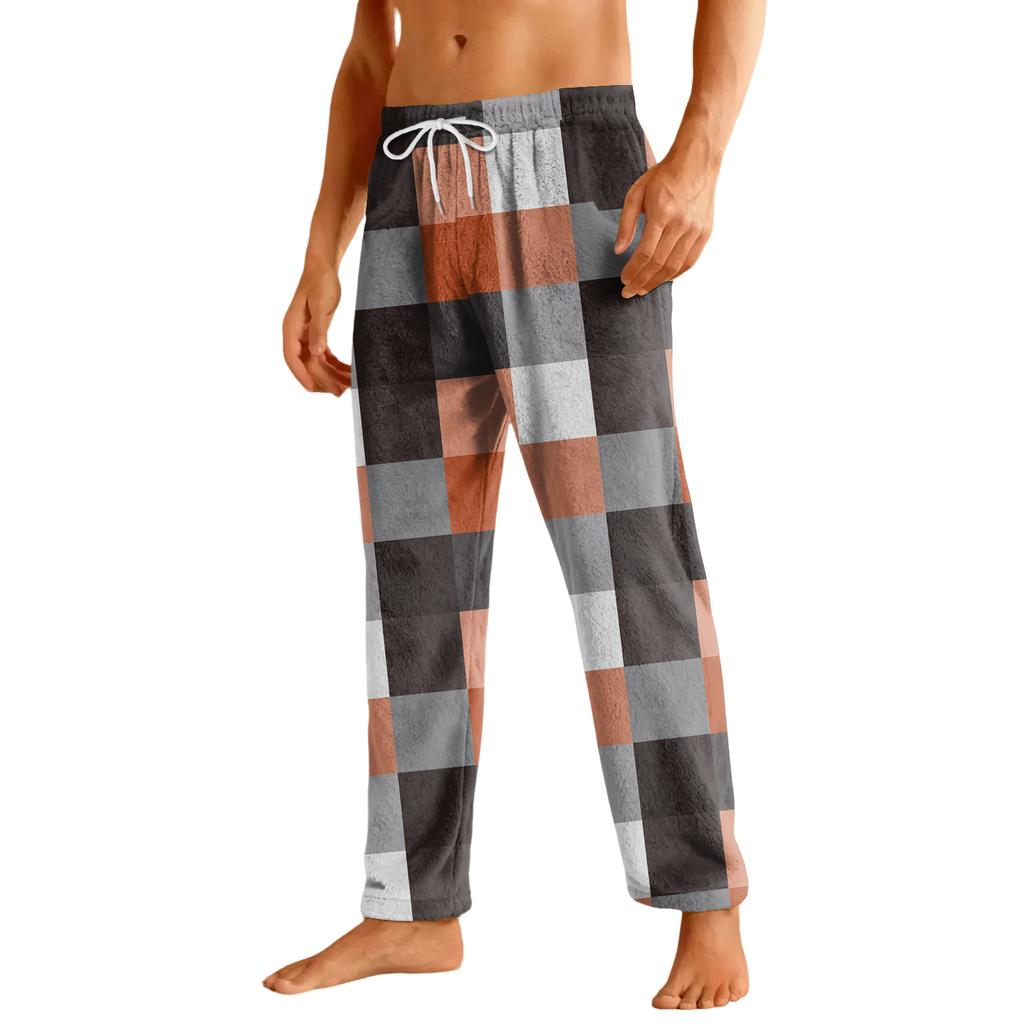Men's Home Soft Pajama Pants Drawstring With Pockets Casual Sports Pants
