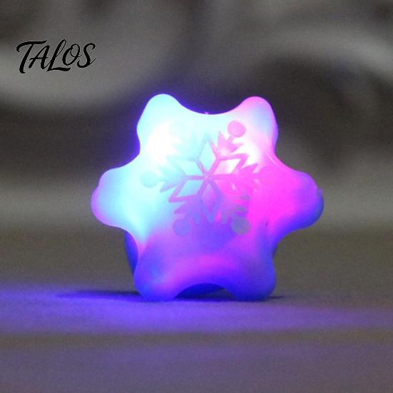 Holiday Event Raffle Gifts Christmas Light Up Rings, Glow in The Dark Party Supplies, Funny Favors for Kids Santa Snowman Tree Snowflake LED Flashing