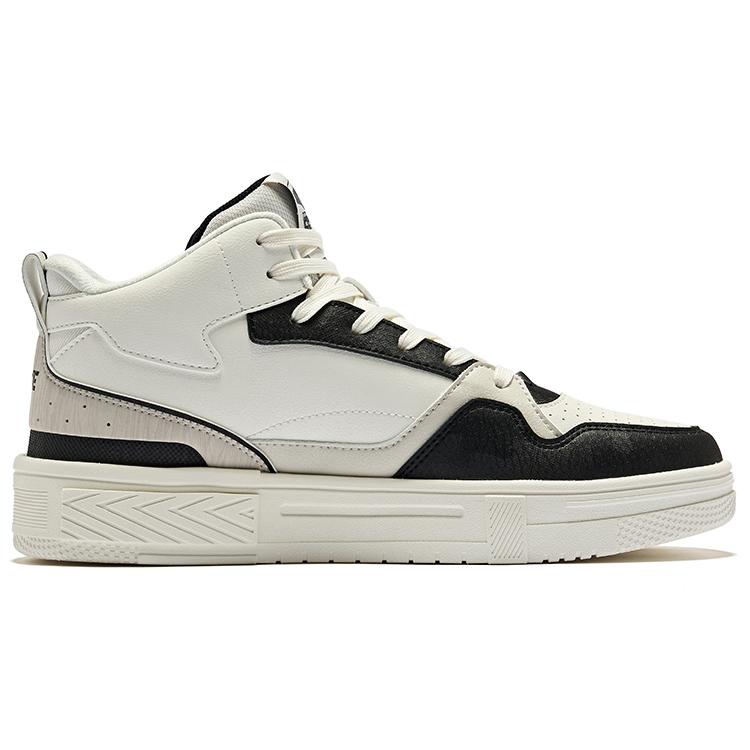 Hongxing Erke Conquer 3 Color Block Classic Soft Sole Comfortable Versatile High-Top Sneakers Men Sneakers Black White 51124301023-004