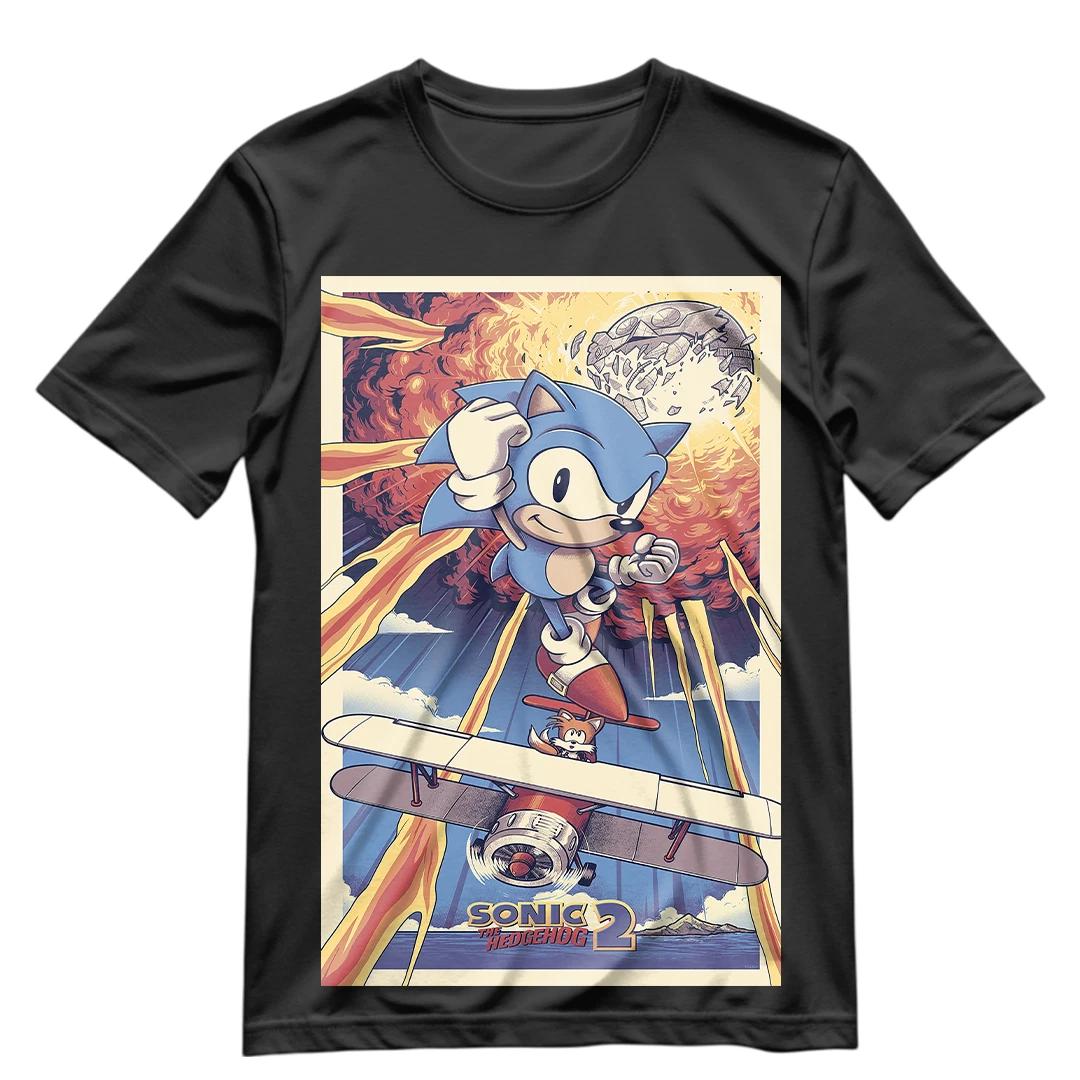 Sonic The Hedgehog T Shirt Vtg Sonic The Hedgehog 2 Graphic Shirt S-XXXL XL