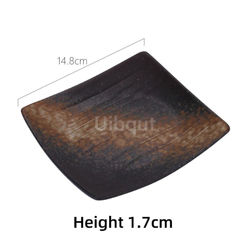Japanese Ceramic Square tray Dining Food Plate Creative Coarse Ceramic Tableware Snack Dessert Sushi Dishes pasta plate sets