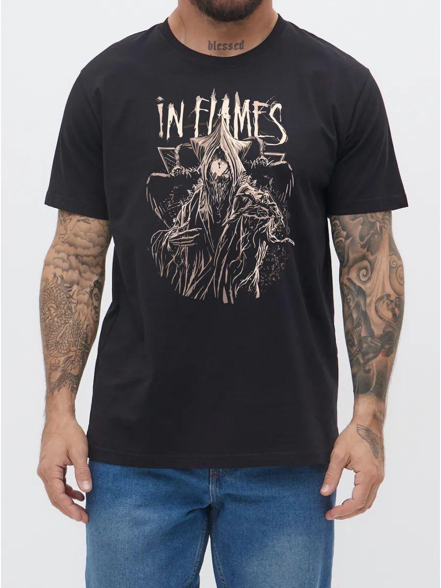 Черная металлическая футболка In Flames 4XL