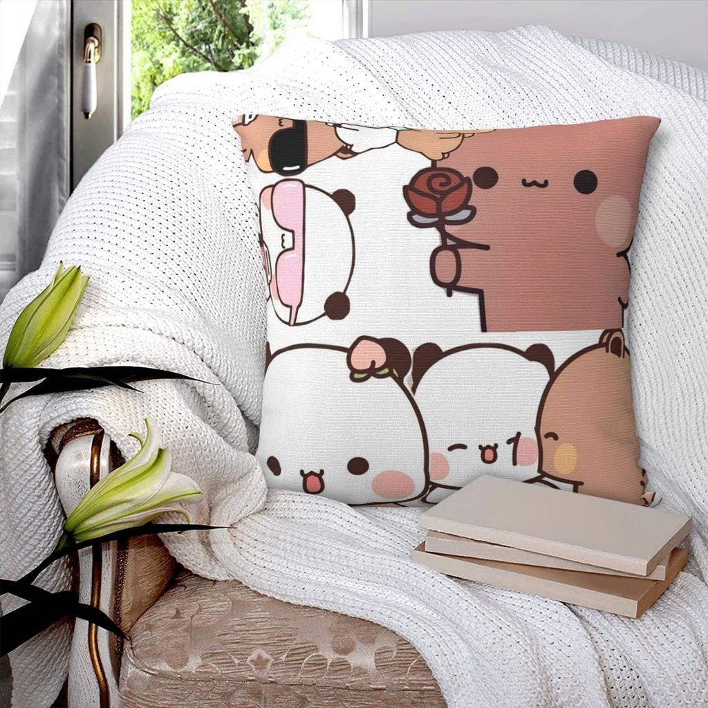 Bubu Dudu Cute Cartoon Bear Character Pillow Cover Kawaii Panda Cute Pillow Case Soft Cushion Cover Pillowcases For Sofa