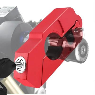 Motorcycle Handlebar Lock Handlebar Brake Handle Solid Lock Imitating Steal Lock Pull Rod ATV Dirt Street Bikes Anti Theft