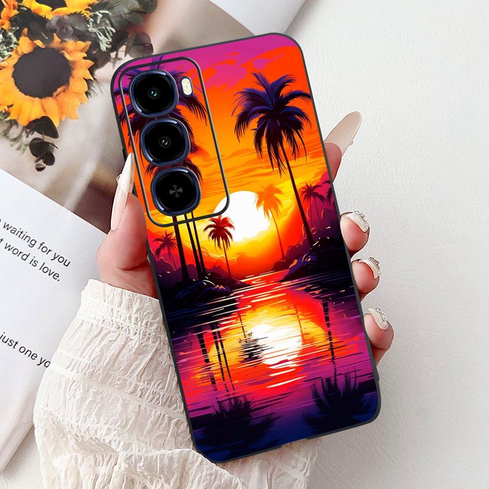 Cool Dragon Lion Tiger Cartoon 2D Printed Pattern Casing For Itel City 100 City100 Case Soft Silicone Black Back Cover Landscape