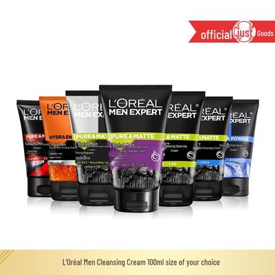 L'Oréal Men Oil Control Charcoal Cleanser 100ml - Refreshing Volcanic Rock Moisturizer