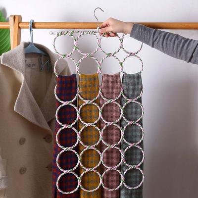 Hanging Circular Scarves Ties Wardrobe Organiser Display Rack Holder Storage Rack Hanger
