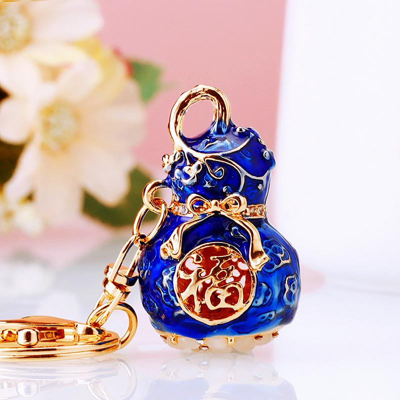 Diamond inlay, fortune bag, car keychain, women's handbag pendant, metal keychain ring, Christmas gift, Stocking stuffers, Valentine's Day gift