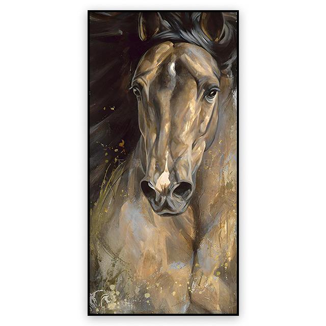 Ζωγραφική διακόσμηση με άλογο Αφηρημένη αφίσα σε καμβά απλού στυλ Τοιχογραφίες τοίχου σαλονιού για μοντέρνα αισθητική διακόσμηση σπιτιού