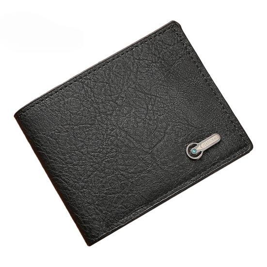 Herren Geldbörse Kunstleder Einfarbig Vintage Große Kapazität Mehrere Fächer Tragbar Faltbar Münzfach Aufbewahrung Geldbörse Karte Erwachsener Sex Wear CLE