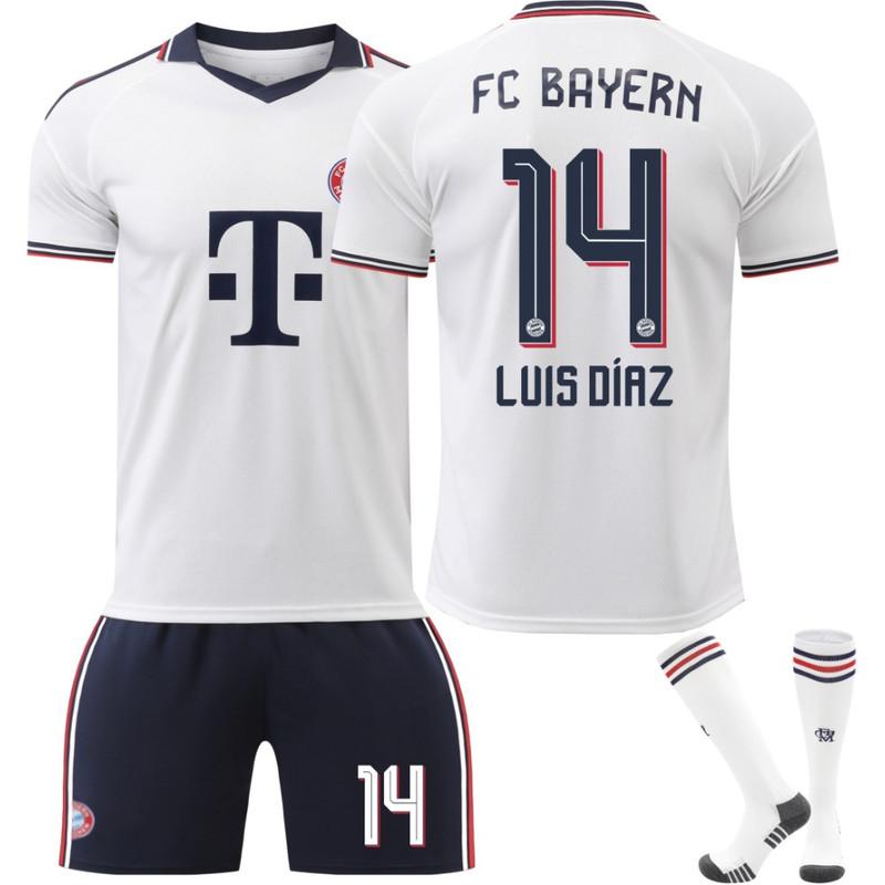 26-27 Venkovní fotbalový dres FC Bayern München pro děti a dospělé LUIS DIAZ #14