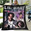 Hip -hop Singer Lil Baby Printing Blanket Children's Warm Blanket T Flange Blanket Home Travel Blanket Bed Linings Birthday Gift