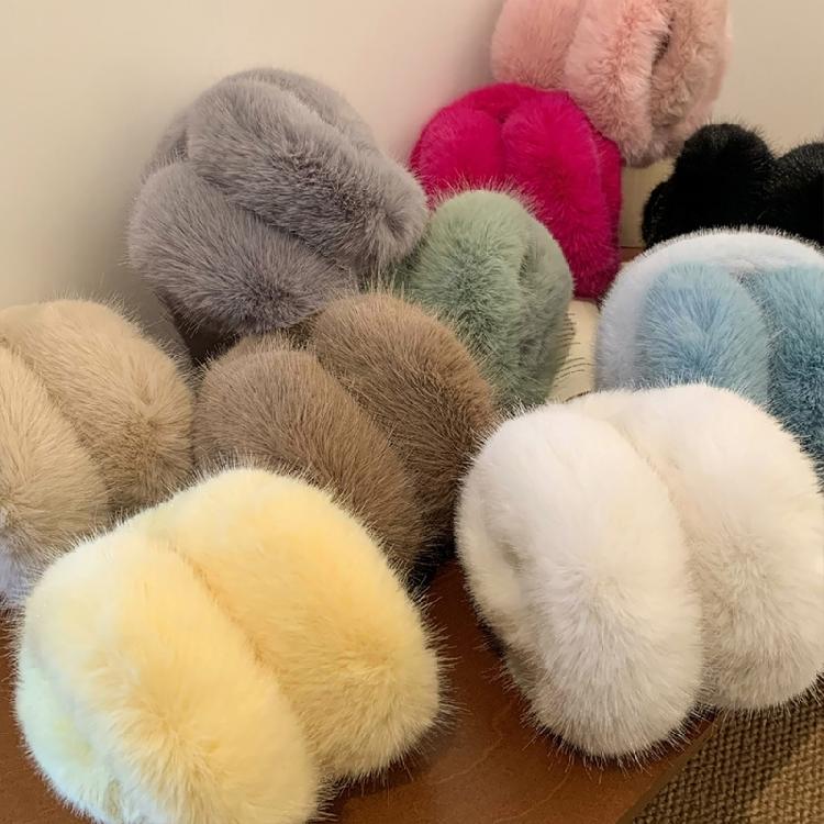 Soft Plush Ear Warmer Winter Warm Earmuffs for Womens Men Fashion Solid Earflap