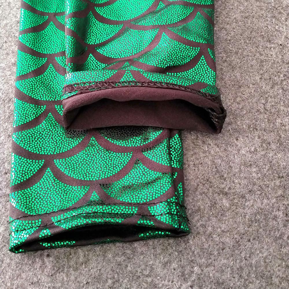 Spring Summer Kids Baby Girls Leggings Skinny Children Pants  Mermaid Scale Printing  2-12Y