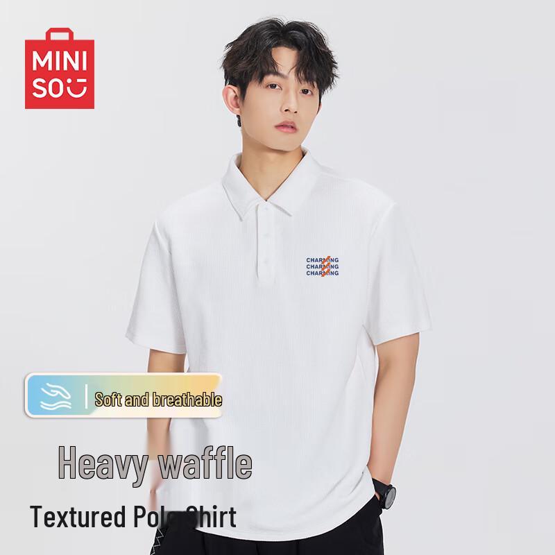 

MINISO Waffle Texture Polo Shirt M