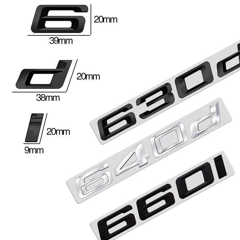 ABS Emblem Glossy Black Car Sticker Badge Decal Body Trunk Decor for BMW 630i 630d 635d 640i 640d 650i 660d 628i 620i 635i 645i LK5