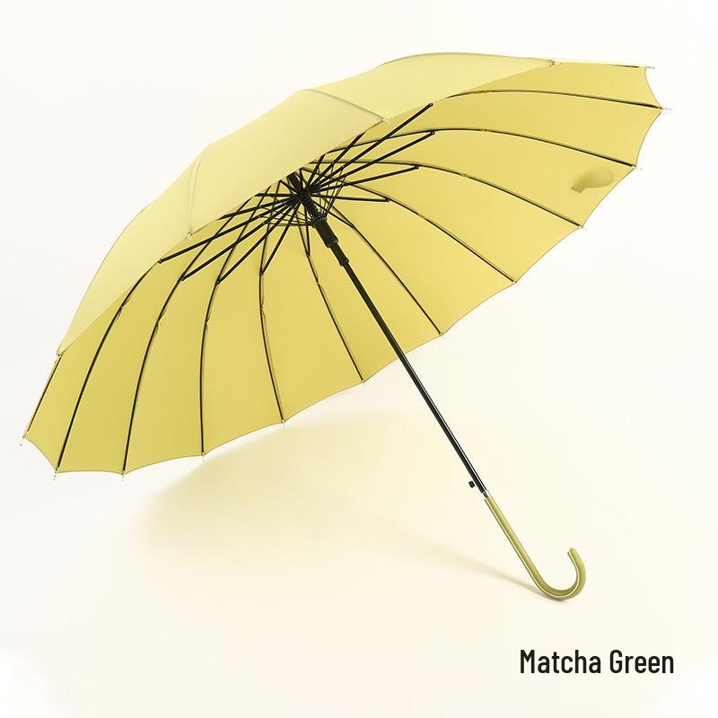 Sturdy 16-Rib Large-Handle Umbrella with Custom Logo for Primary School Students