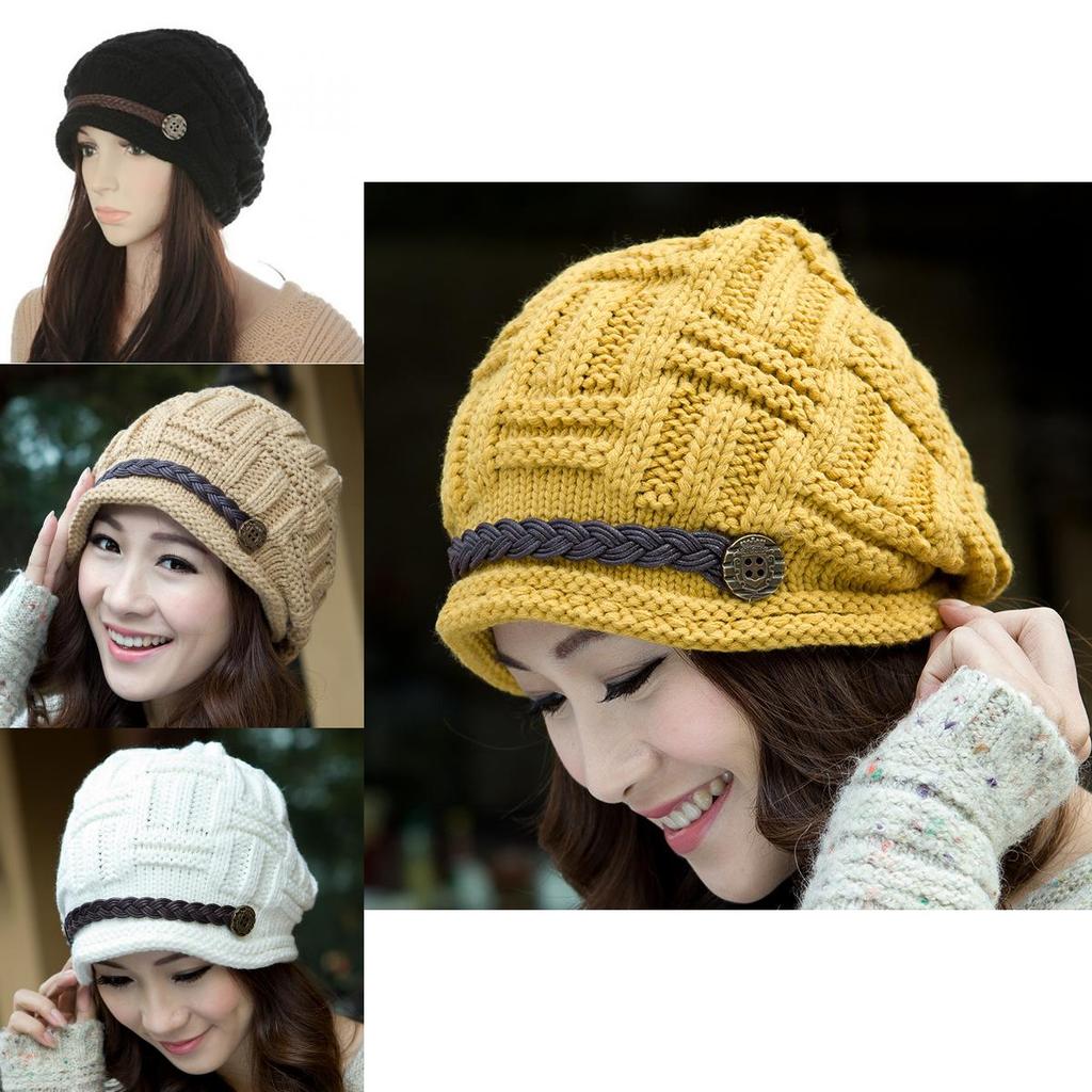 Cap Fashion Kintting Beanie Warm Casual Hats Womens