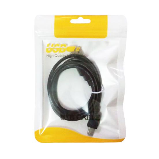 100Pcs Plastic Resealable USB Cable Data Line Hang Hole Packaging Pouch Bags