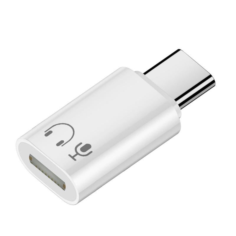 

Адаптер для наушников USB C для телефона 16 Прочность Металлический корпус Переходники для наушников Док-станция для путешествий белый