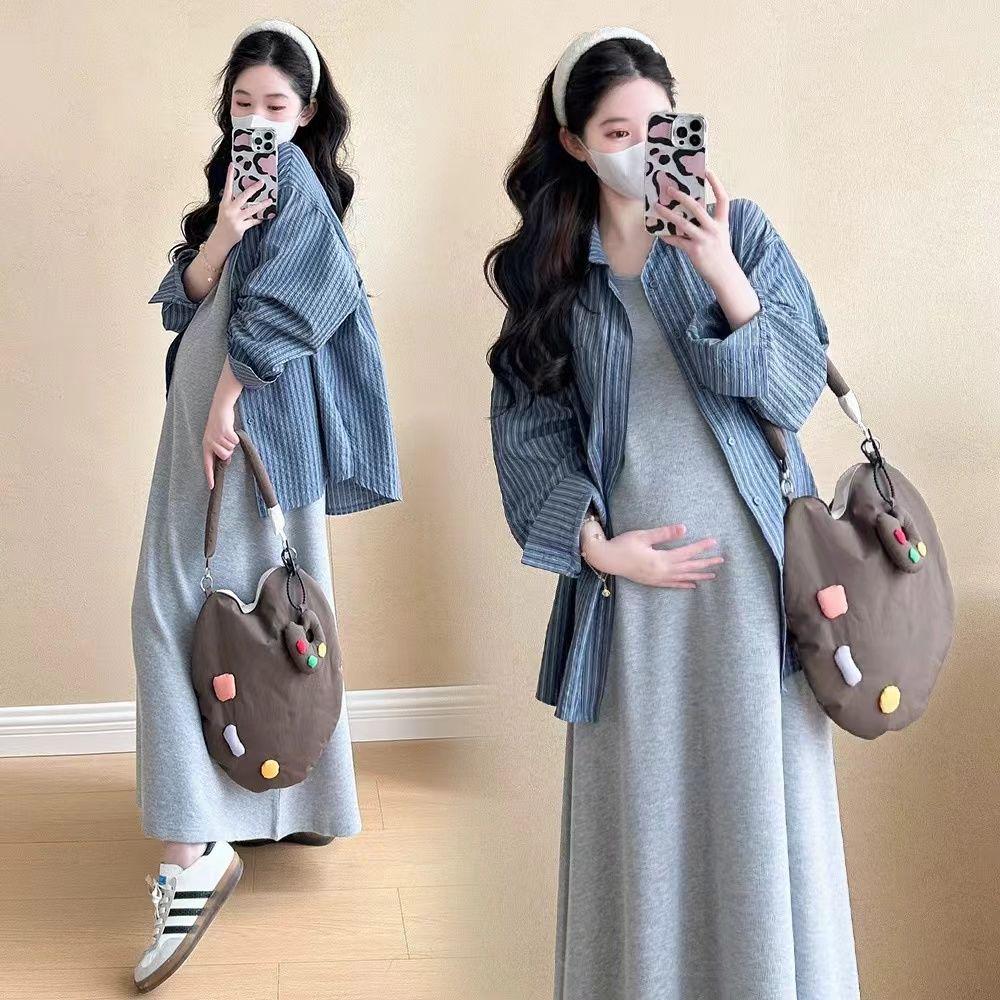 Summer 2026 Maternity Two-Piece: Stylish Vest and Long Skirt Set