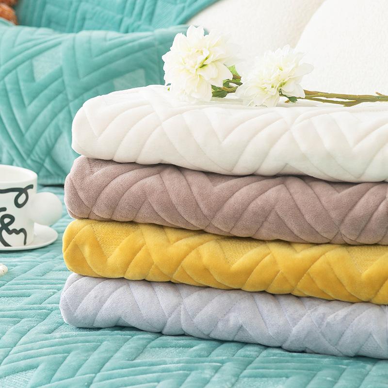 Winter Plush Sofa Cushion Four Seasons Universal Nordic Simple Flannel Cushion Thickened Non-Slip High-End Cushion