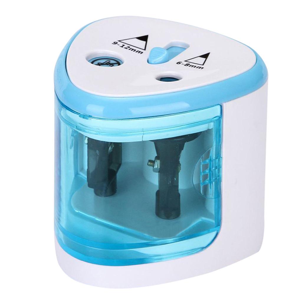 Electric Pencil Sharpener Double Hole Portable Pencil Sharpener Battery