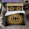Belgium Football Pattern 3 Pieces Bedding Set Soft Microfiber Duvet Cover with Pillow Cases for Bedroom