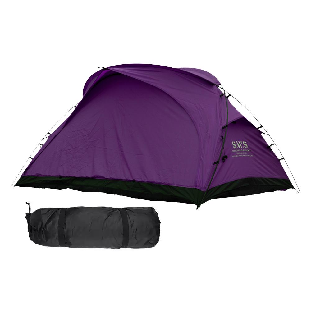 Single Layer Tent with Mosquito Net Portable Spacious Interior Double Tent Waterproof Camping Sleeping Tent for Backyard Picnic violetto