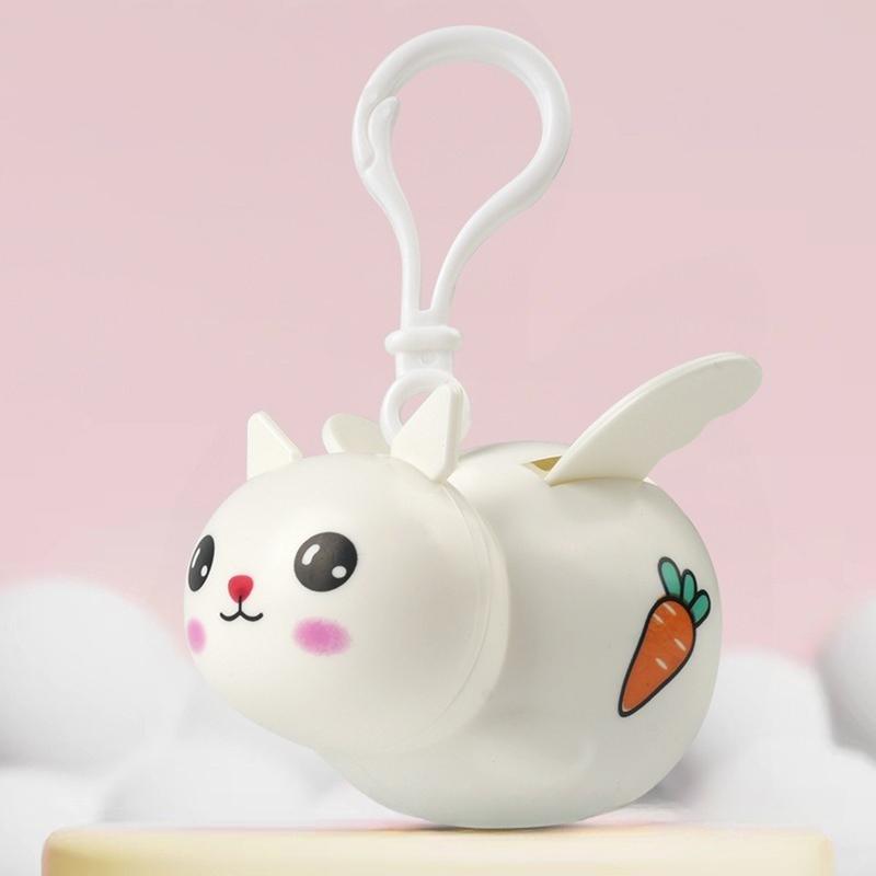 Cartoon Zugseil Schüttelnder Flügel Anhänger Schlüsselanhänger Niedlicher Dicker Panda Tiger Flügel Kordelzug Schlüsselanhänger Rucksack Dekoration Geschenke