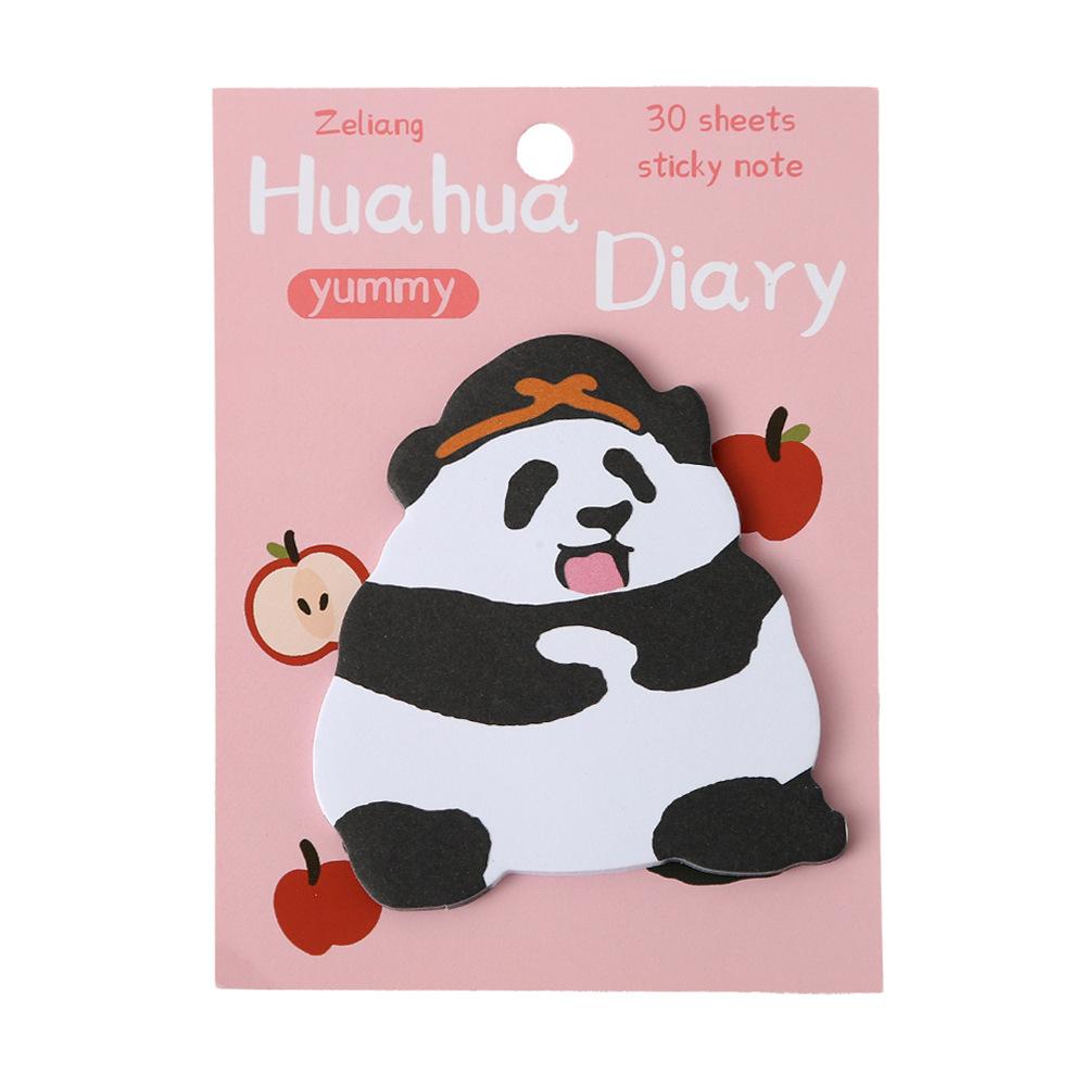 30sheets Huahua Diary Sticker, Sticker Cute Animal Notes, Panda Alien Shaped Can Be Pasted Sticky Tabs Office Accessories Gift