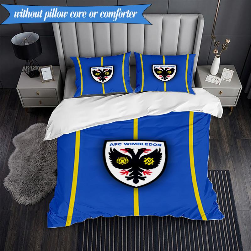 3PCS Afc Crest Printed Soft Bedding Set,Including 1pc Duvet Cover And 2pcs Pillowcases Perfect for Bedroom, Dormitory, Fan gift