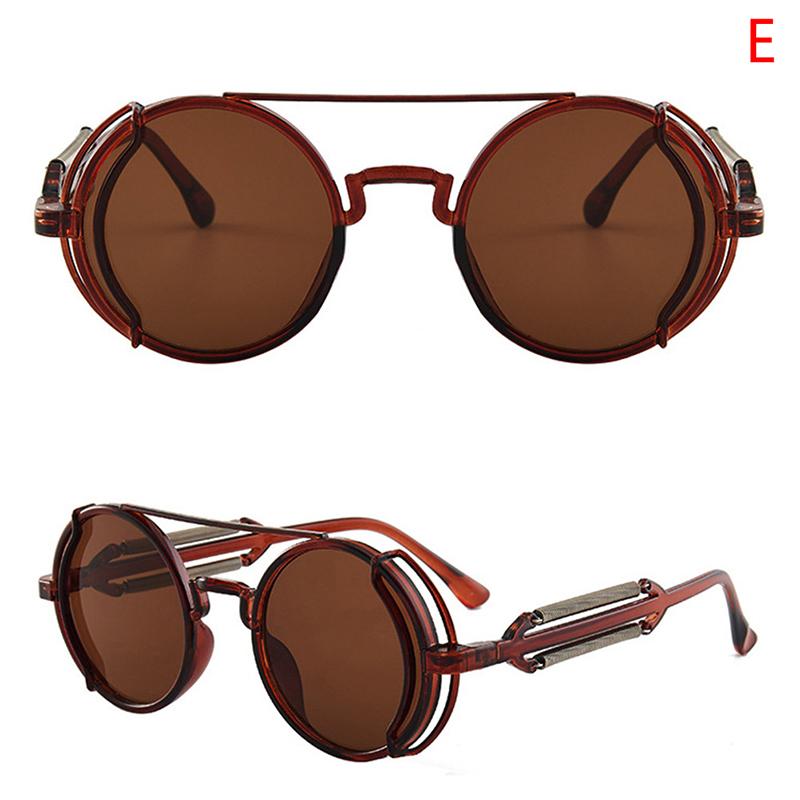 Punk Steampunk Sunglasses Retro Men'S Round Punk Eyewear Women Uv400 Sunglasses